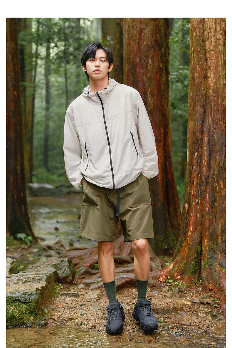 Gxgjeans Men's Hooded Jacket New Lightweight Sun Protection UV Resistant White 165/S 12