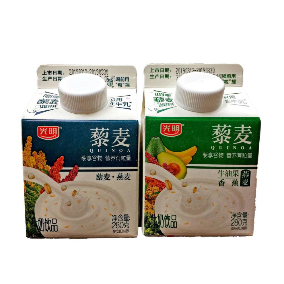 藜麦牛奶12盒光明藜麦燕麦牛油果香蕉含生牛乳学生早餐牛奶藜麦原味12