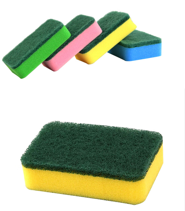 妙洁百洁布海绵洗碗布擦拭布8块超值装一般油污家务清洁吸水抹布8片2