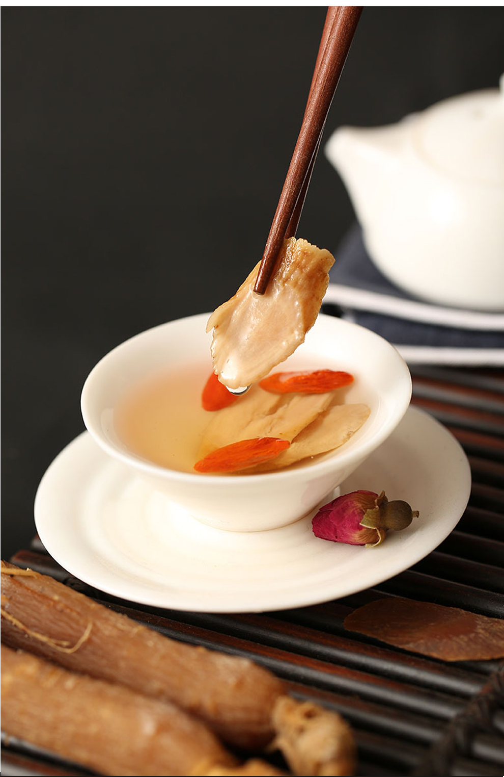 整支红参 吉林长白山人参红参片 白参山参 泡酒煲汤 精选30头无糖红参