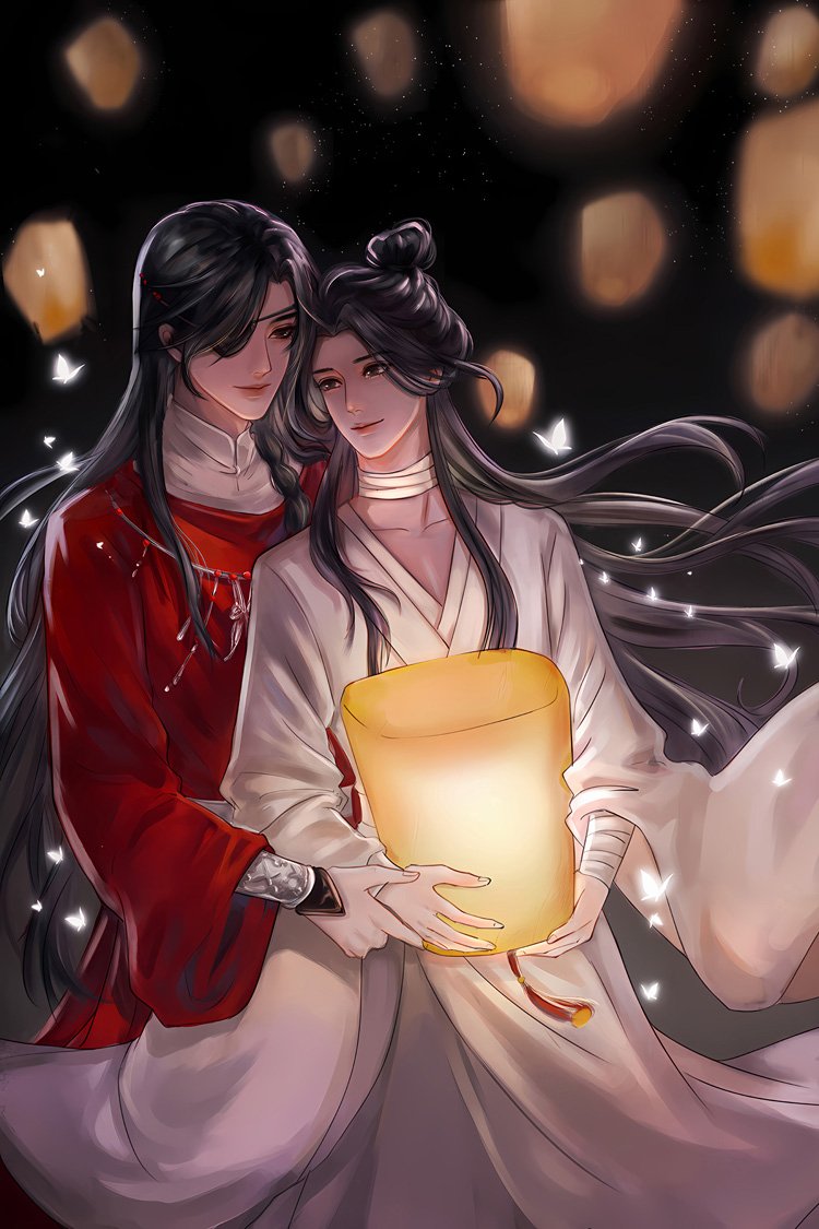 赐福海报定制壁纸挂画墙纸谢怜花城三郎花怜国漫动漫周边天官赐福挂画