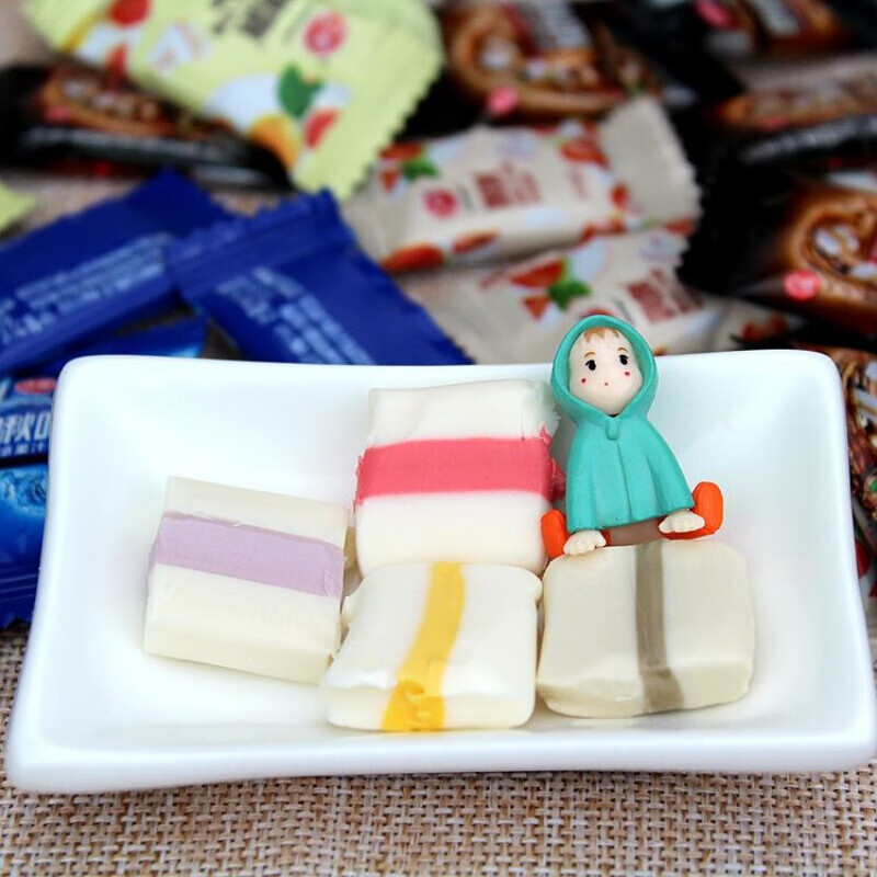 立爽啾啾糖酸果vc清凉奶糖散装混合口味水果汁软食300g 西柚味 6袋