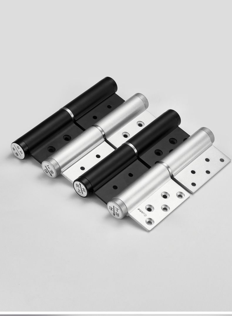 缓冲弹簧合页暗门铰链闭门器自动关门定位活页 黑色暗门锁 2液压银色