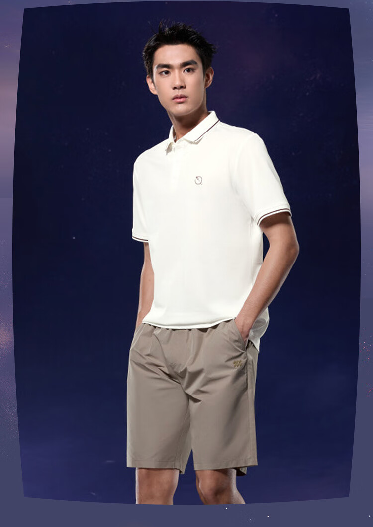HLA Short-Sleeve Polo Shirt for Men, Three-Body Collaboration Series, Cool-Feeling Short-Sleeve Shirt for Men in Summer 3