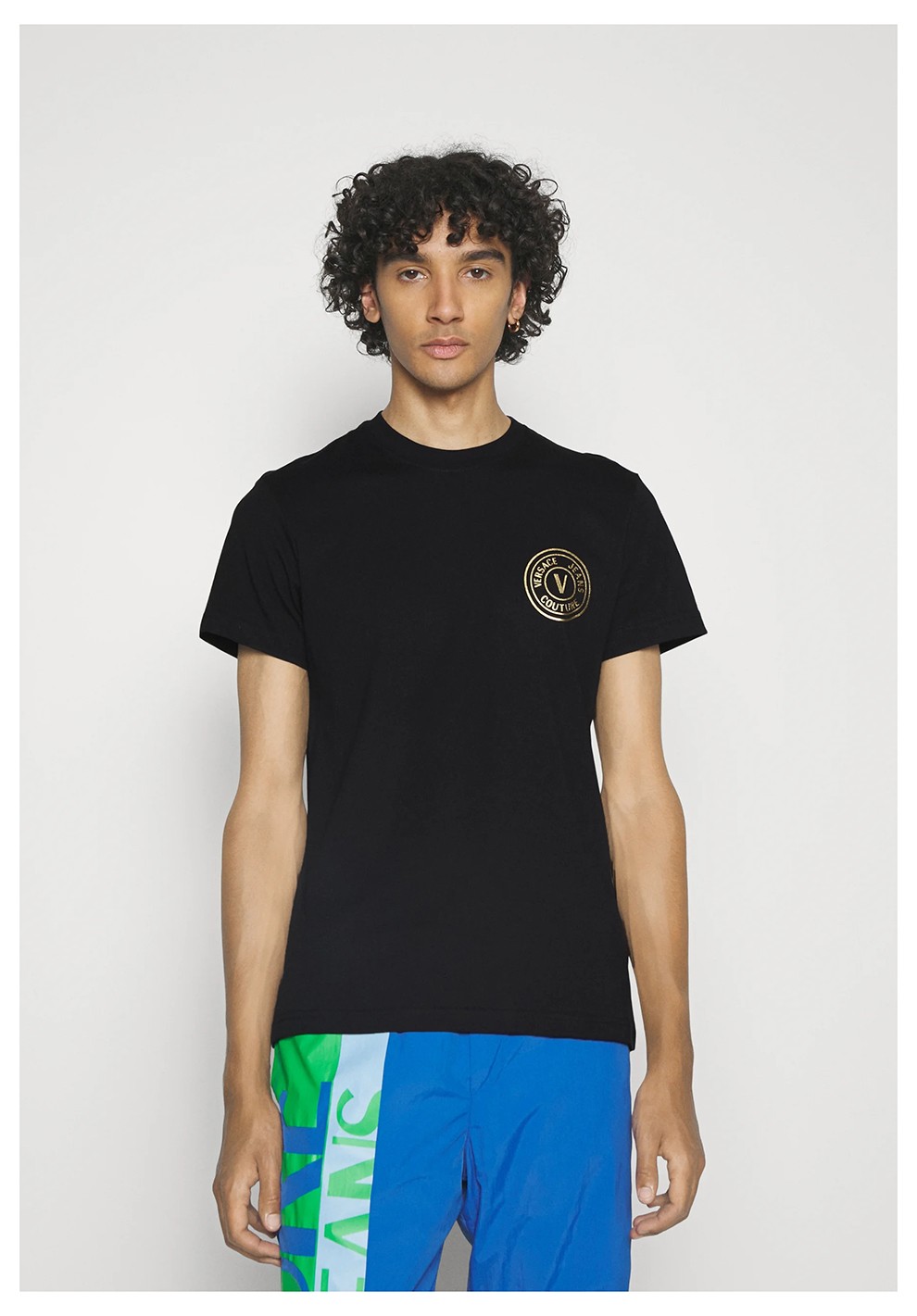 versacejeanscouture范思哲男装2022新款男士棉质徽标印花短袖t恤衫