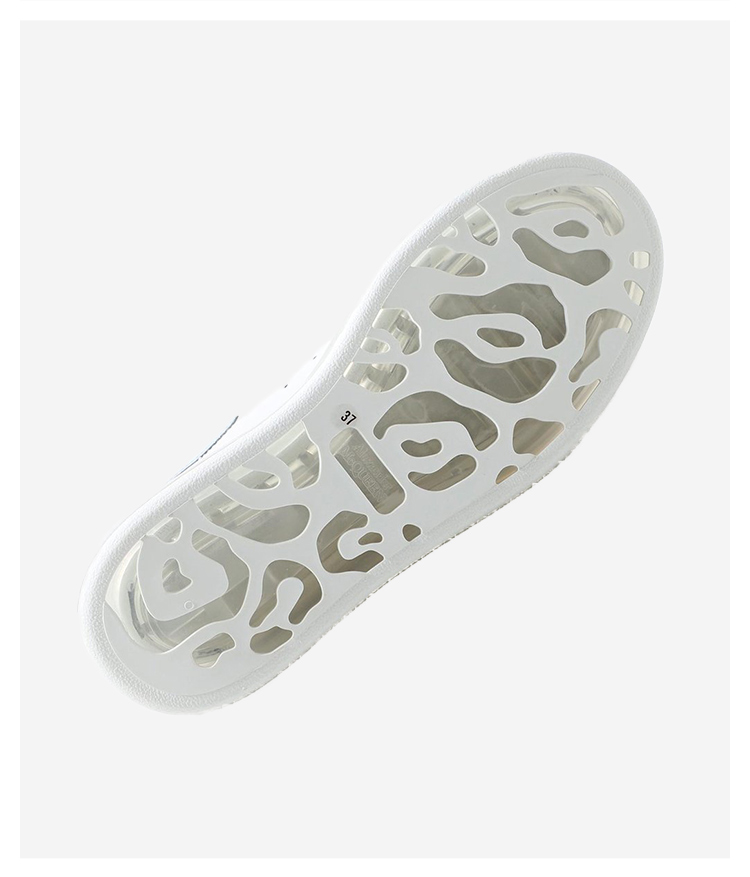 中检鉴定alexandermcqueen亚历山大麦昆女士透明橡胶底运动鞋小白鞋