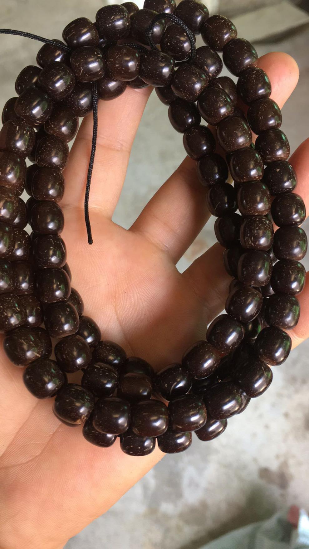 古珍 印尼老椰蒂佛珠手串苹果圆菩提男女单圈藏式念珠情侣链直销厂送