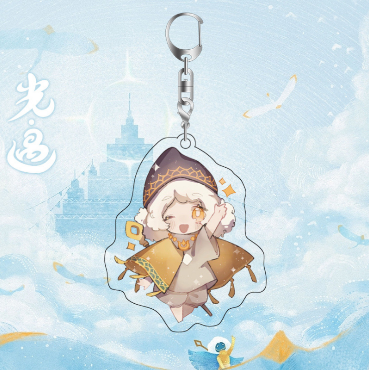 光遇绊爱钥匙扣 sky亚克力游戏挂件 白鸟平菇头卡卡西周边学生挂件 13