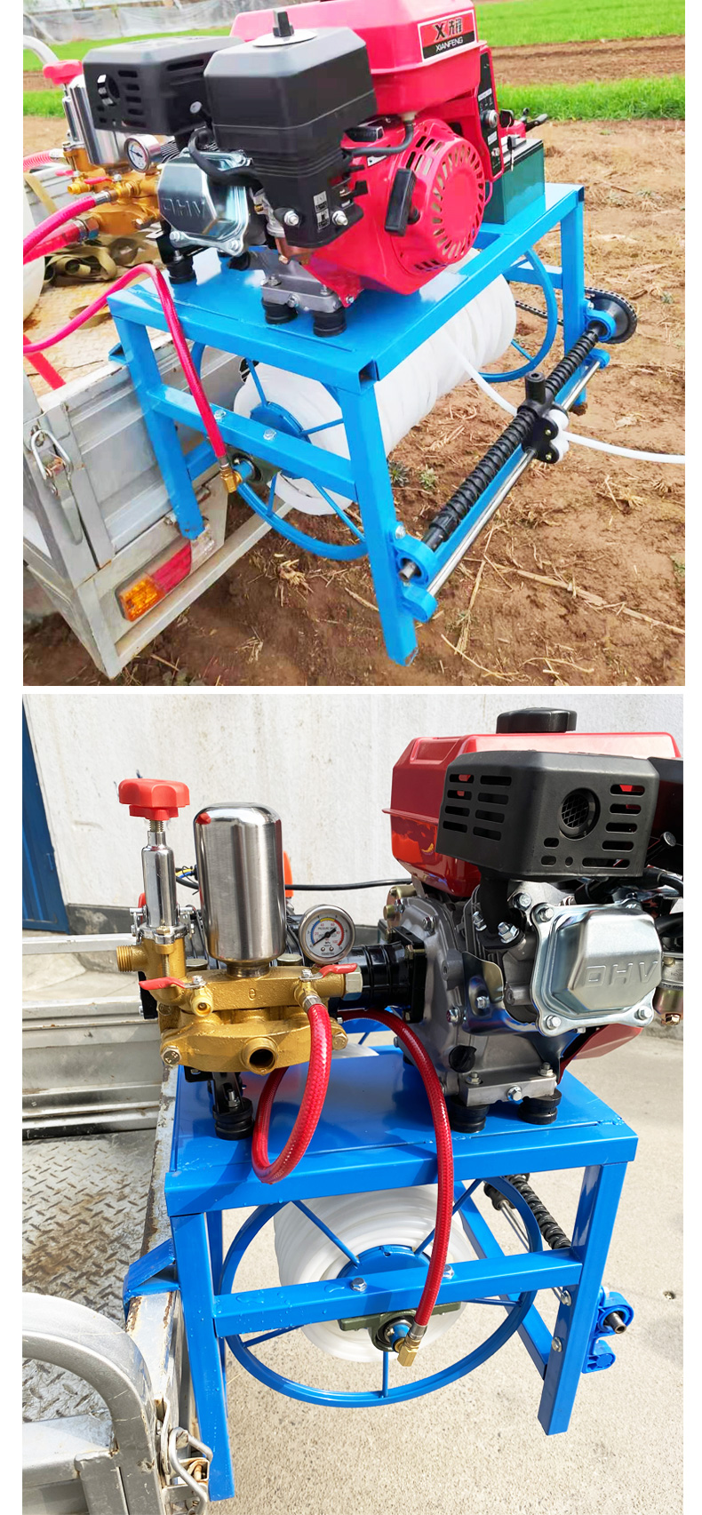 电动打药机农用 48v60v电动汽油打药机自动排线收管农用高压新式遥控