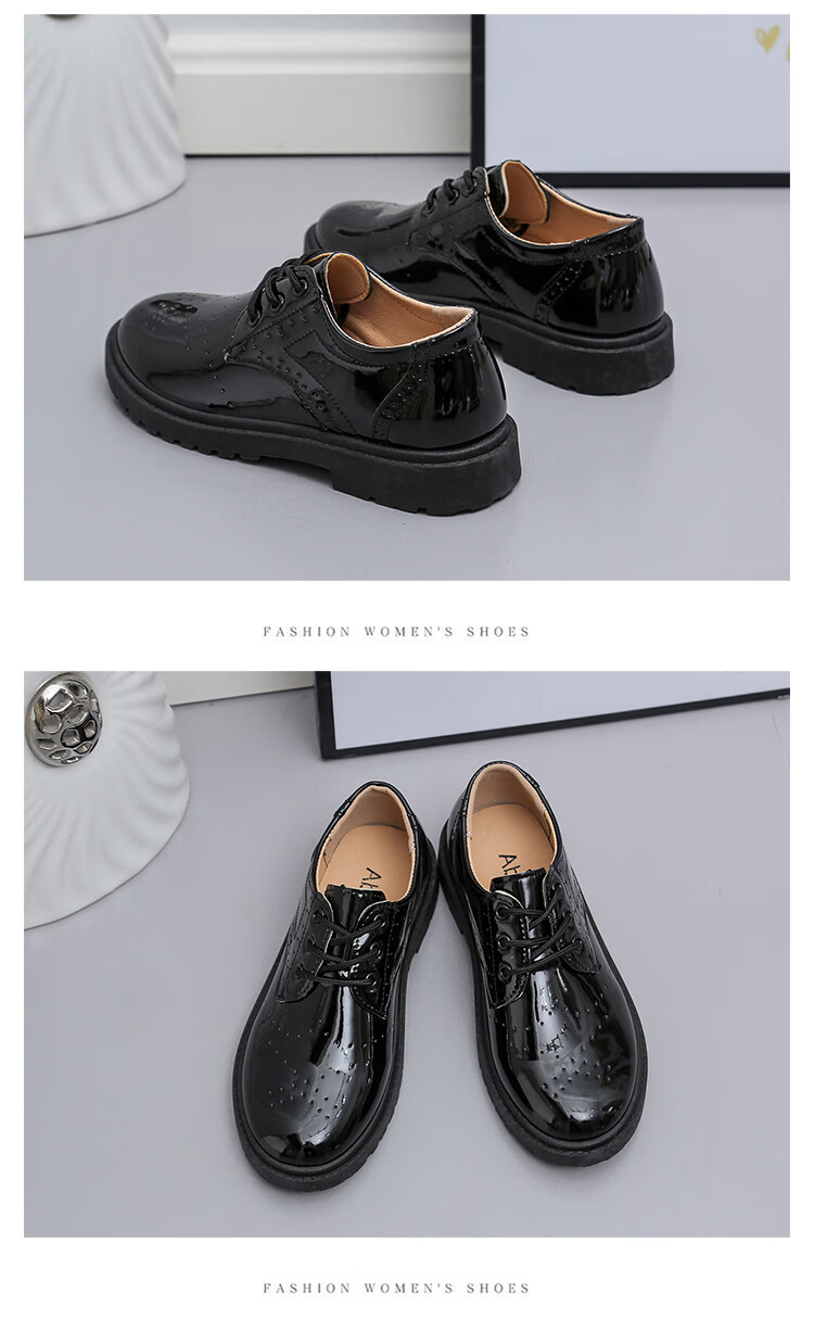 中小学生礼仪皮鞋校服女生皮鞋主持朗诵演唱演出小皮鞋13岁女孩初中小