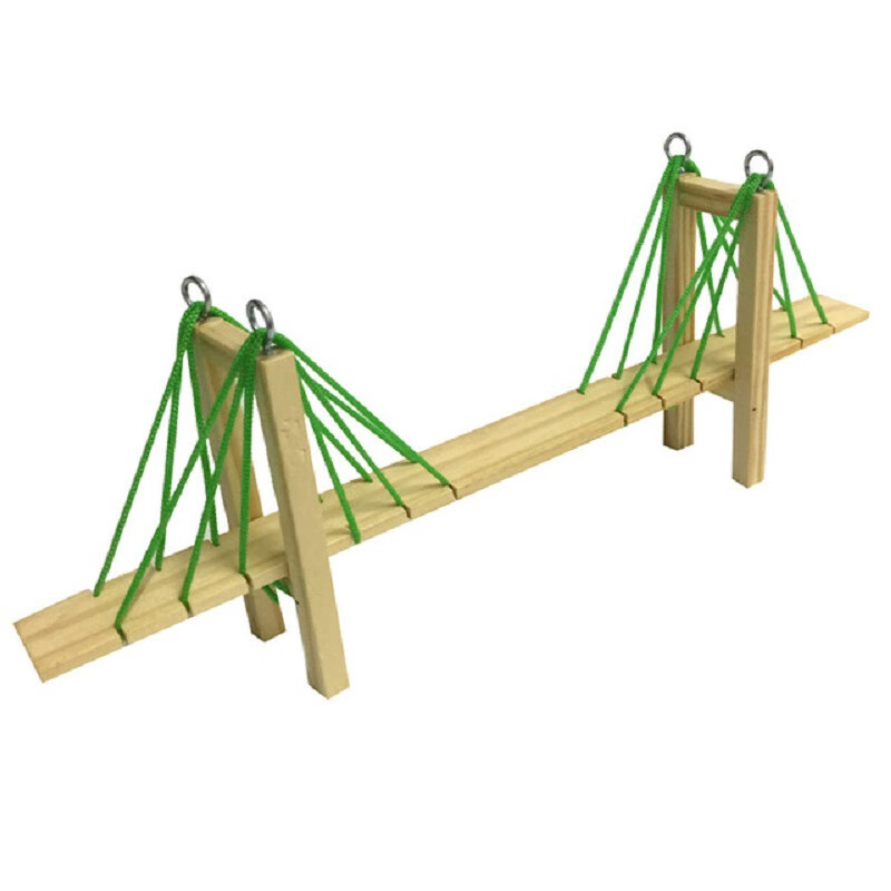 小学生科技小制作发明斜拉桥手工物理diy材料儿童实验玩具 双塔双索面