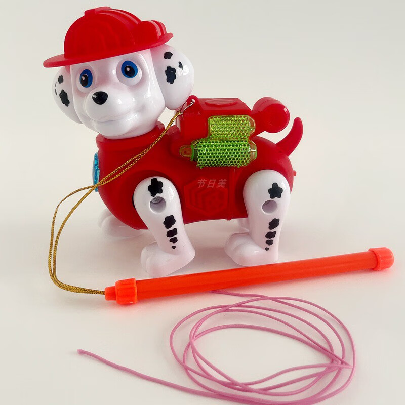 音同款电动牵绳狗网红汪汪队红毛狗中秋节儿童手提灯笼会跑小狗润华年
