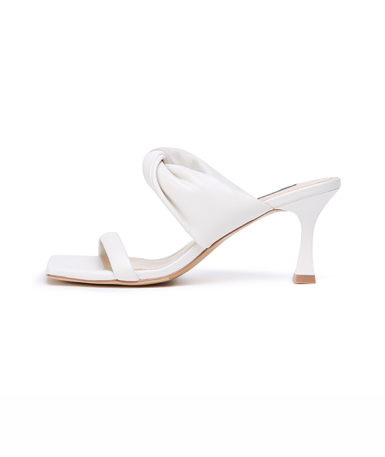 ochirly欧时力2022新款夏装羊皮革低跟细跟时尚凉鞋女 大红120 38