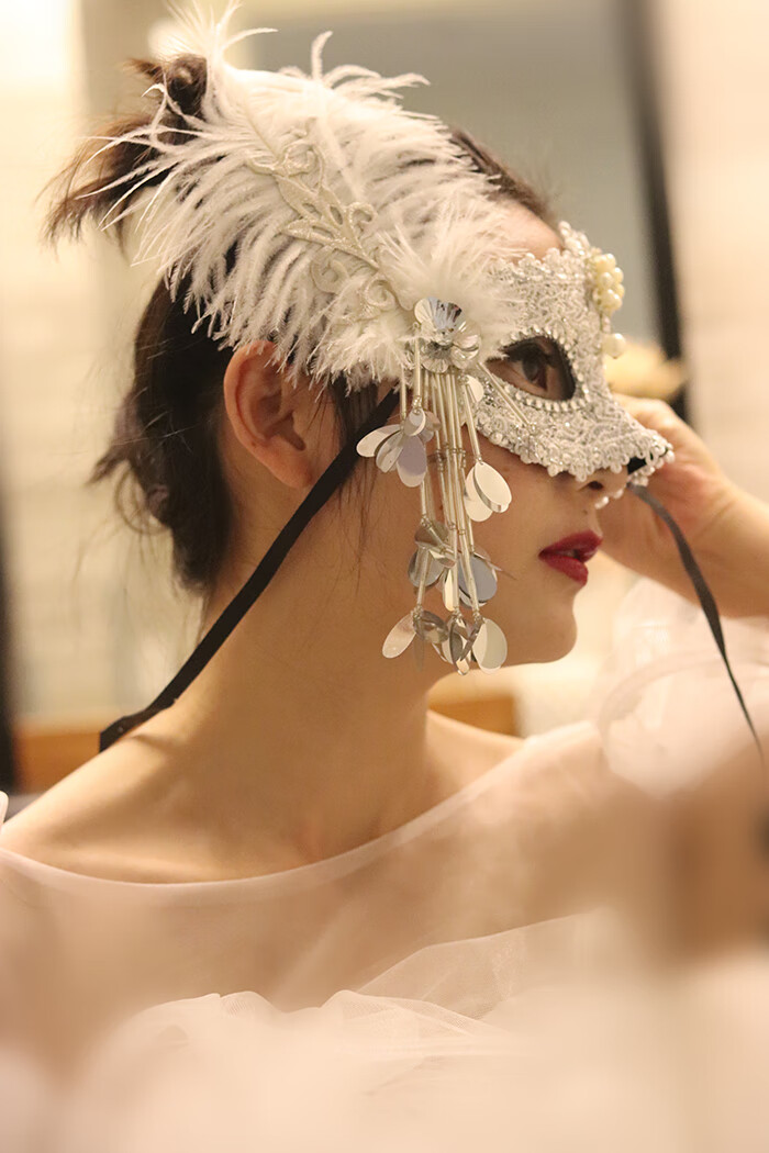 假面女凰威尼斯名媛蕾丝面纱面具私人派对舞会网红直播万圣节蒙面 a款