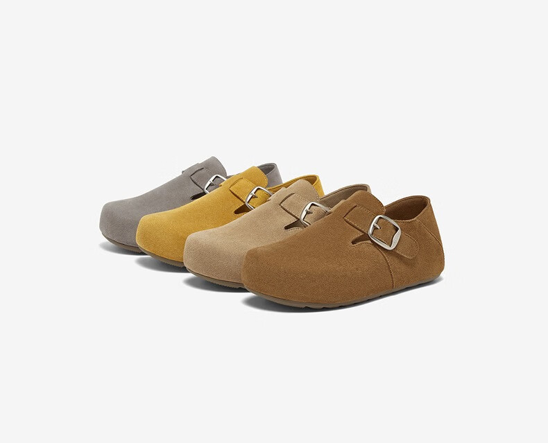 BASTO 25 Autumn Birkenstock Style Fashion Retro Commuter Casual Women's Flats D3532CM5 Beige Size 36 3