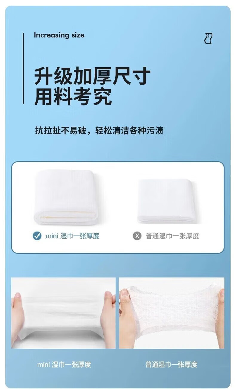 米囹美妆工具 迷你小包手口湿巾随身便携湿巾婴儿独1 款式随机发 2提【16包】