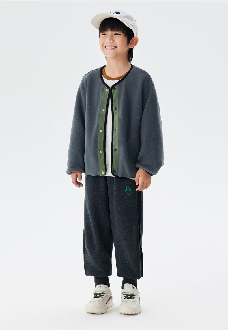 M.Latin Children's Jacket, Fall 2024 New Style, Unisex Big Kids Hooded Windbreaker, Army Green, 130cm 4