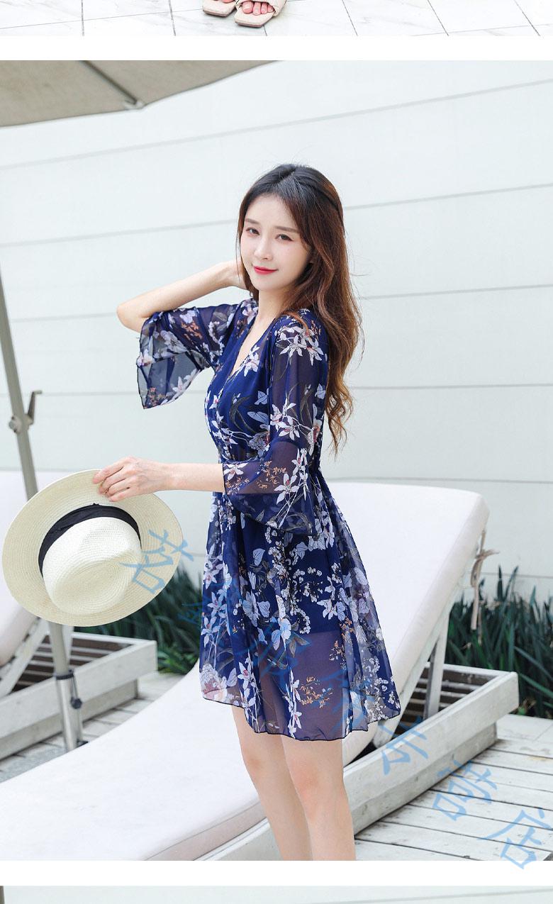 女士胖女人游泳衣加肥加大码泳衣女遮肚子200斤胖妹妹胖mm三件套保守