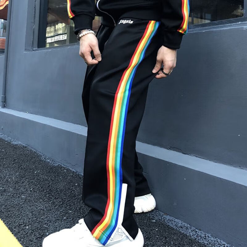 palm棕榈天使angels彩虹裤男fog长裤休闲宽松潮牌ins高街风格裤子