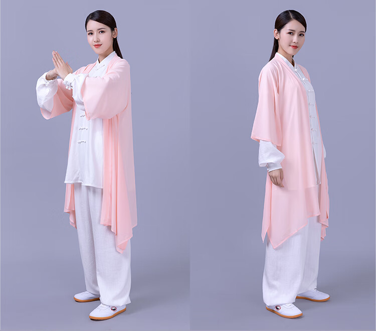 太极服披风 太极服女男披纱单件太极拳表演比赛服中国风舞蹈披风披肩