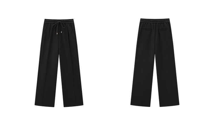 Taipingniao Women's Casual Pants, High-Waisted Cloud Pants, Spring Season, Soft And Skin-Friendly, Loose-Fitting, Slimming Wide-Leg Pants, Black, M 10