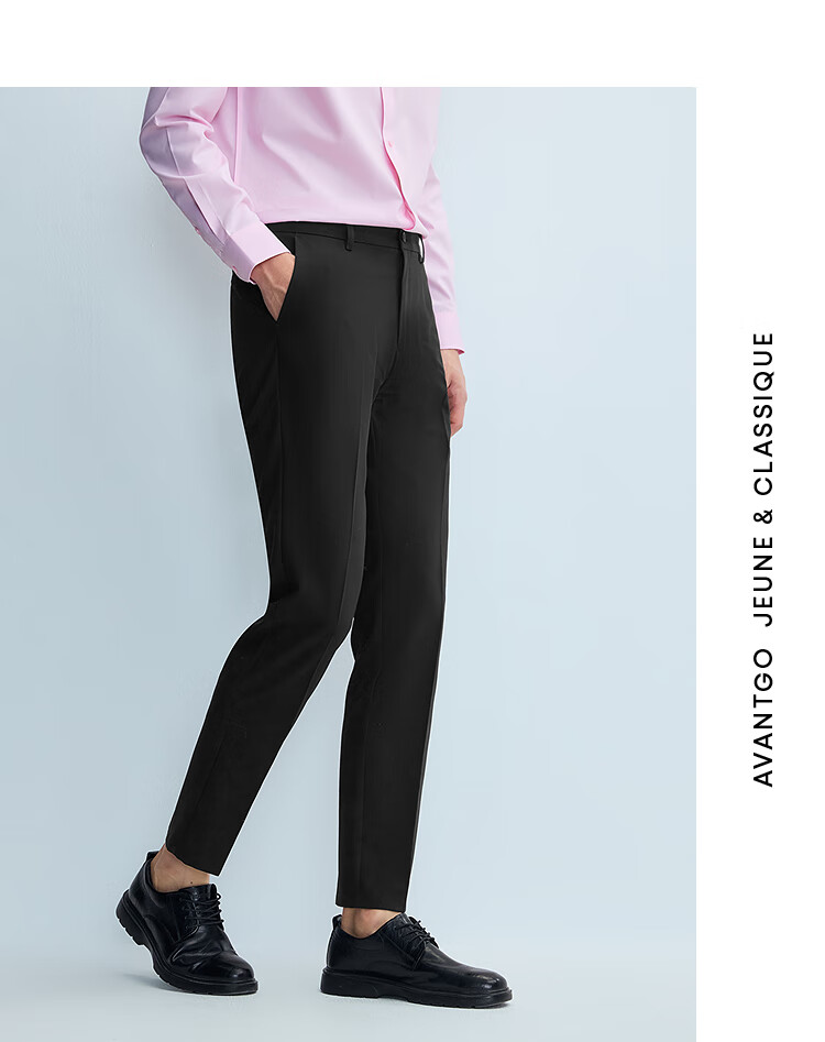 HLA Men's Dress Pants, Light Business Classic Series Slim-Fit Trousers for Spring 5