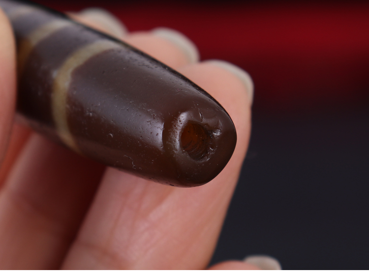 檀福匠 【一物一图】原矿西藏天珠 三线天珠吊坠 至药师老矿天珠真品