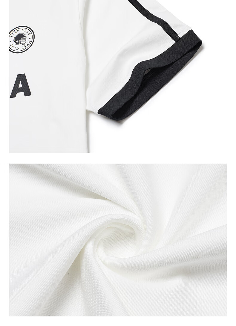 XTEP Cotton T-Shirt Unisex Summer Ice Silk American Retro Casual Versatile Sports Short Sleeve 6