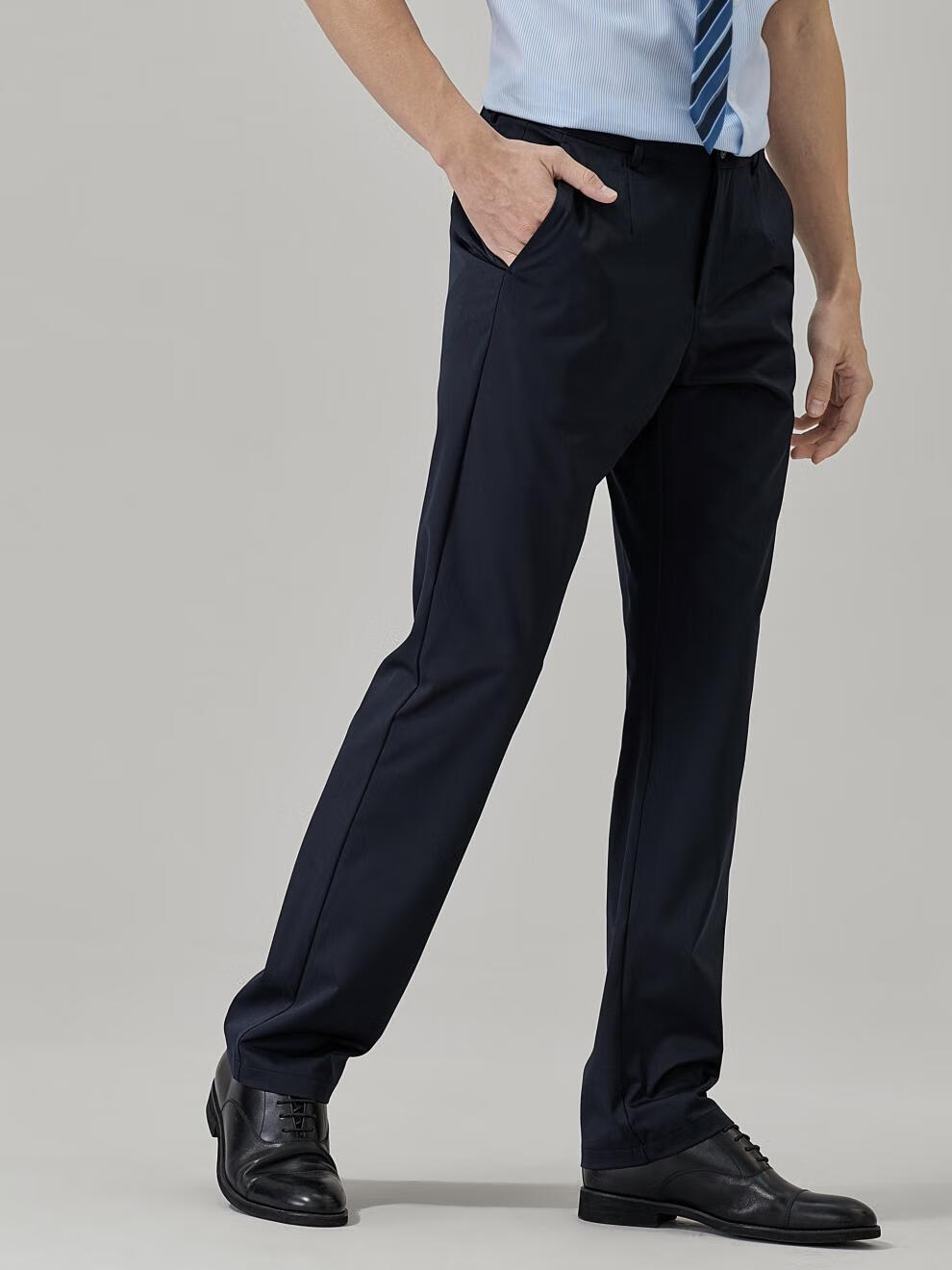 金利来男士手感柔软舒适光泽亮丽时尚易搭休闲裤长裤 95-藏蓝 36