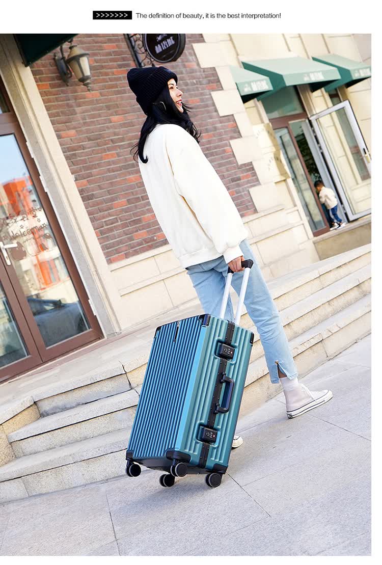 29英寸毕业旅行行李箱高考大学20英寸登机女拉杆箱小旅行箱子 深灰色