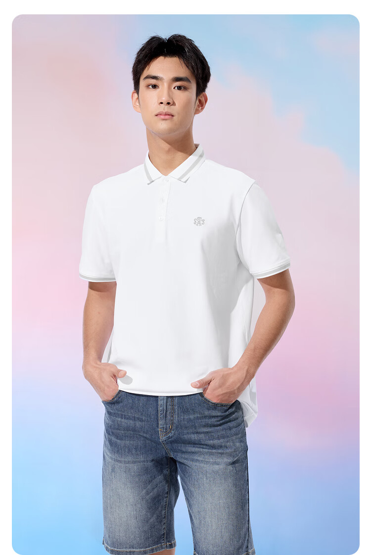 HLA Short-Sleeve Polo Shirt for Men, 25 PRINTINGMILE Cool-Touch Short Sleeve for Men in Summer 4