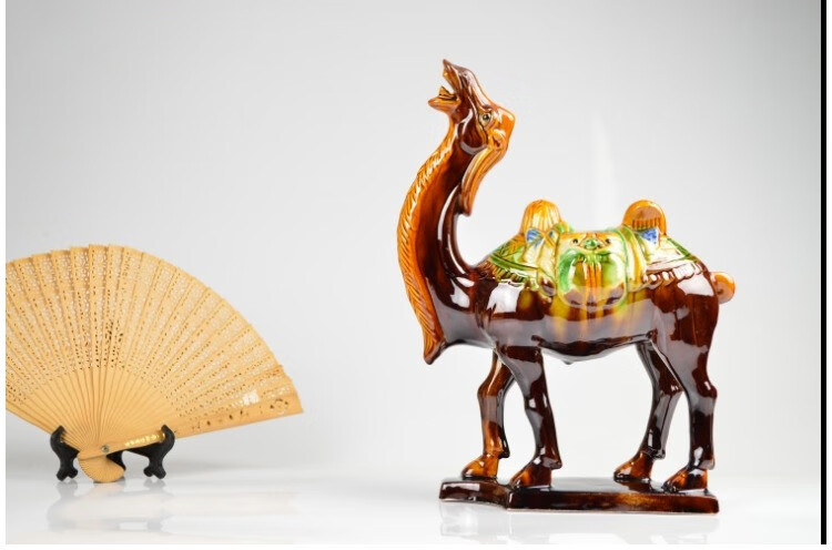 唐三彩马洛阳三彩马将军马大号陶瓷马摆件家居客厅装饰仿古工艺品商务