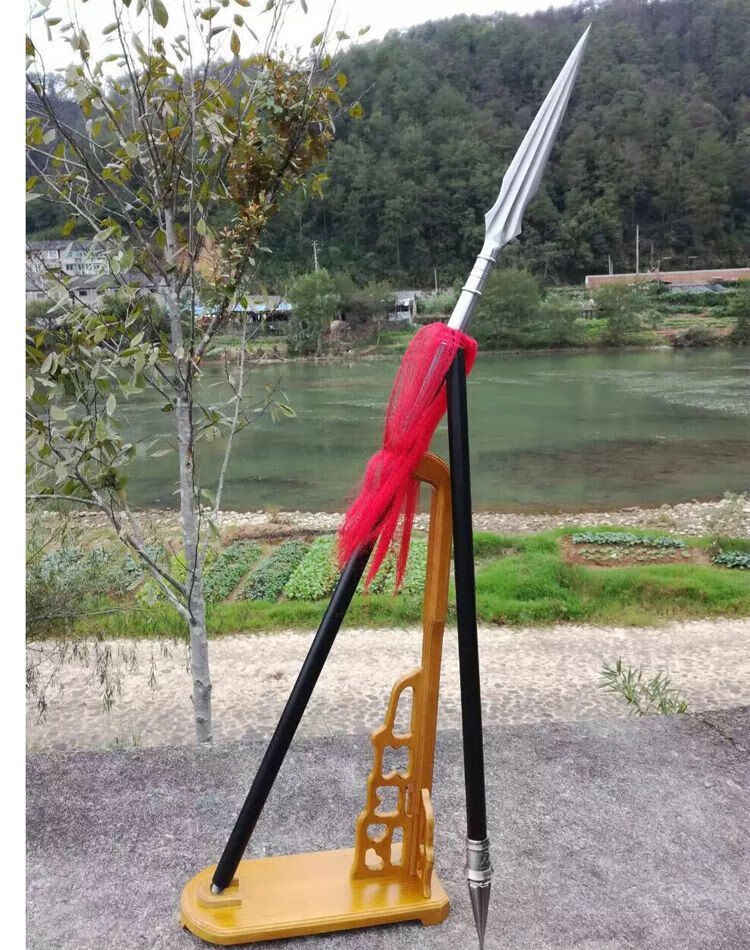 龙泉市龙泉花纹钢赵云枪霸王枪红缨枪头龙泉武术长矛宝未 苍雷枪 默认