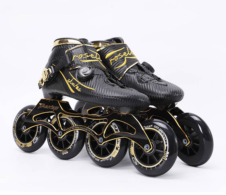 儿童速滑鞋专业竞速速滑轮滑鞋儿童成人竞速鞋可热塑碳纤维速度大三轮