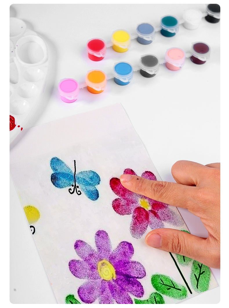 儿童圆形海绵印章幼儿拓印海绵棒学生蘑菇头绘画工具画刷绘画神器21