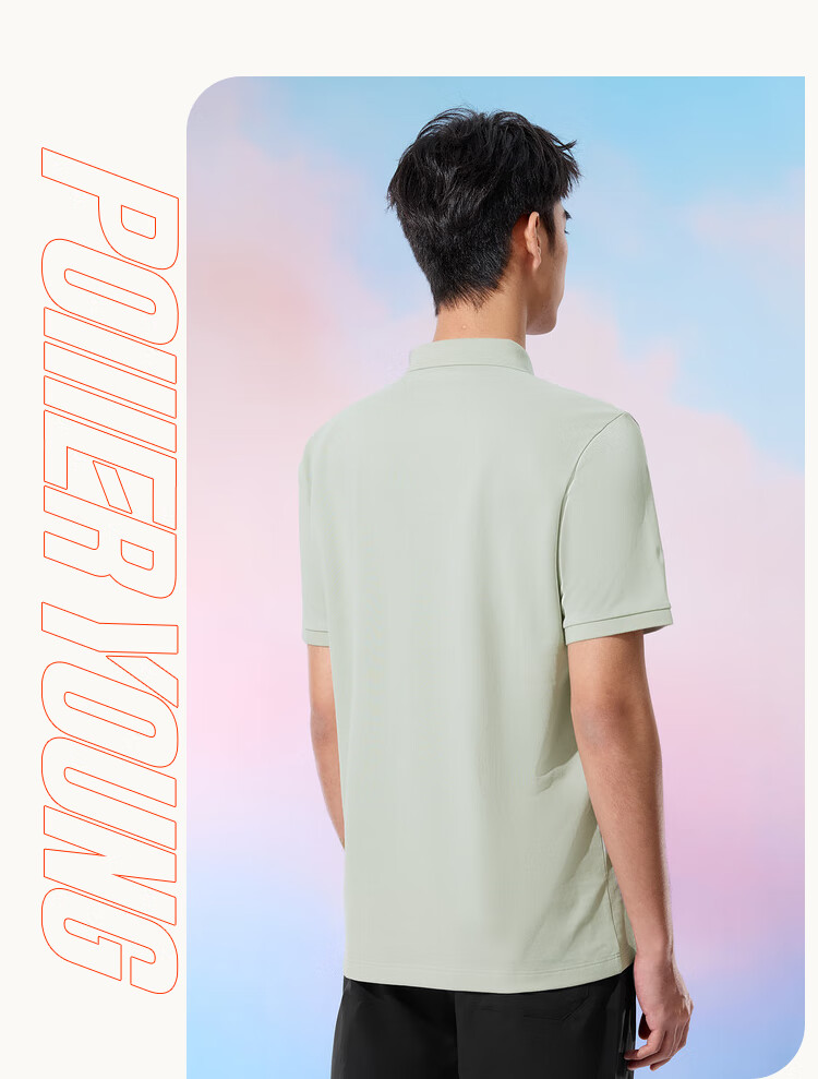 HLA Short-Sleeve Polo Shirt for Men, 25 Color Combination, Moisture-Wicking Collar, Summer Short-Sleeve Shirt for Me 4