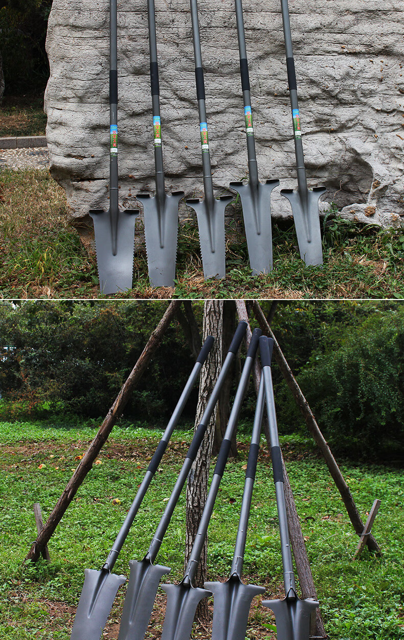 柒言铁锹农用挖树神器锰钢洛阳铲子户外挖土坑园林艺工具起苗树根