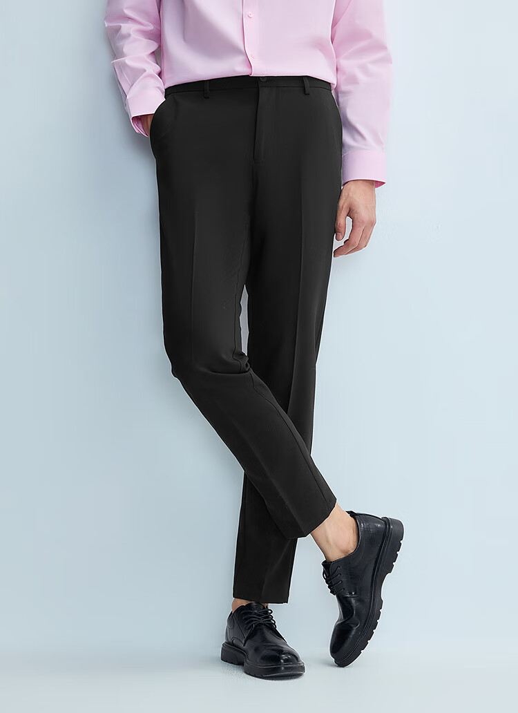 HLA Men's Dress Pants, Light Business Classic Series Slim-Fit Trousers for Spring 1
