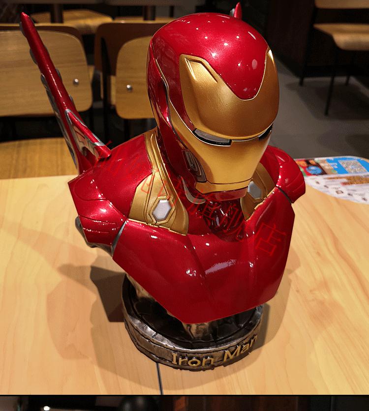 万代漫威钢铁侠手办限量版钢铁侠 mk50复仇者联盟4漫威周边半身胸像