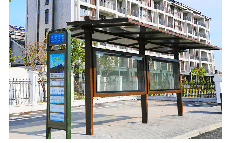 公交站候车亭定制_09