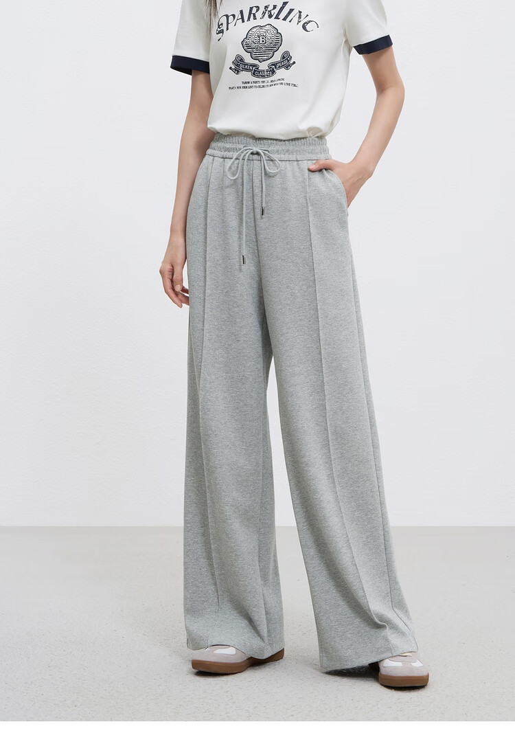 Taipingniao Women's Casual Pants, High-Waisted Cloud Pants, Spring Season, Soft And Skin-Friendly, Loose-Fitting, Slimming Wide-Leg Pants, Black, M 14