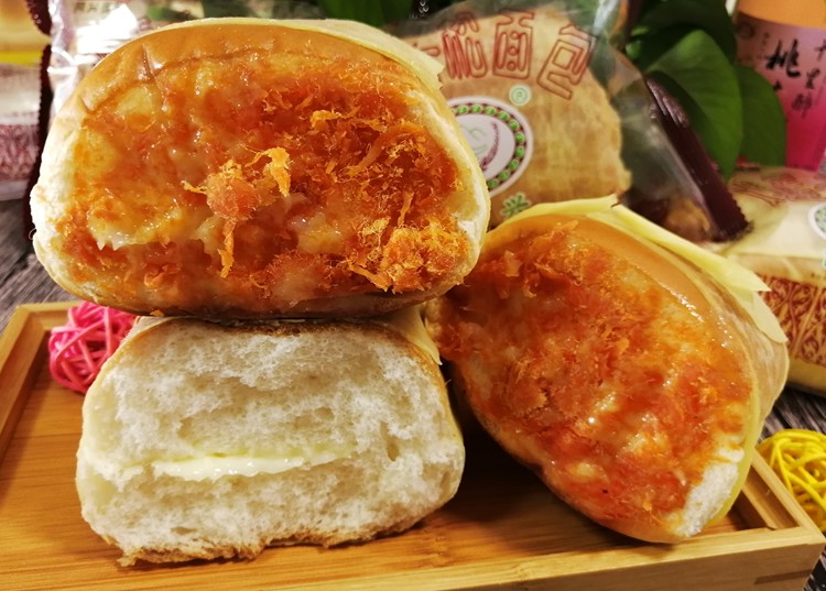 凯偲洽 阿兴鸡蛋香松面包 肉松面包128g*5袋 夹心软面包早餐肉松零食