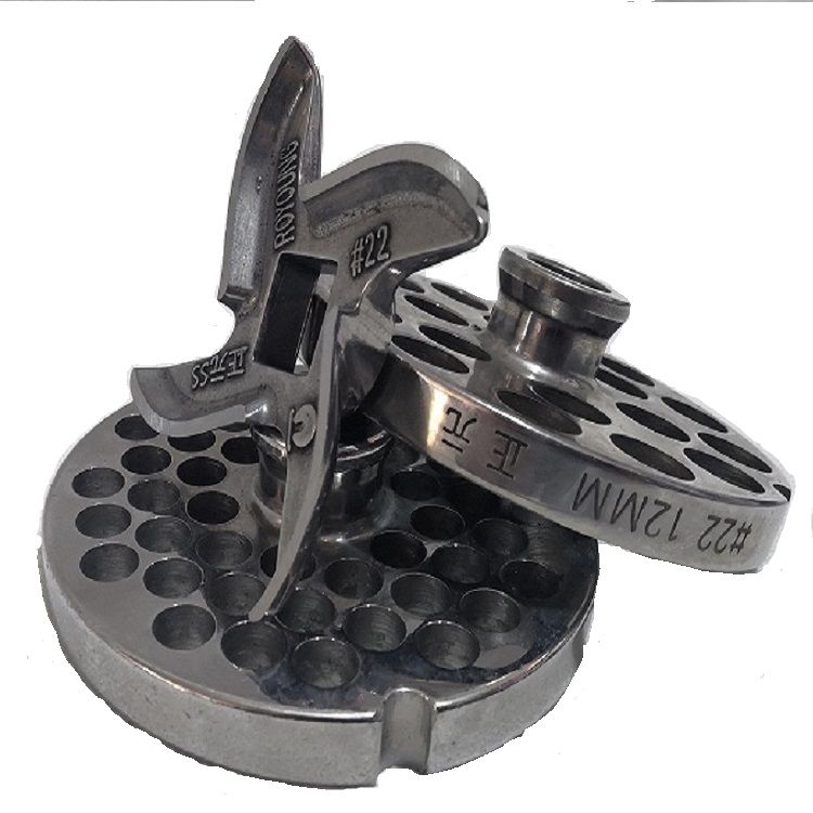 正元绞肉机配件十字刀家用灌肠12/22/32不锈钢孔板绞刀龟背刀家用 32