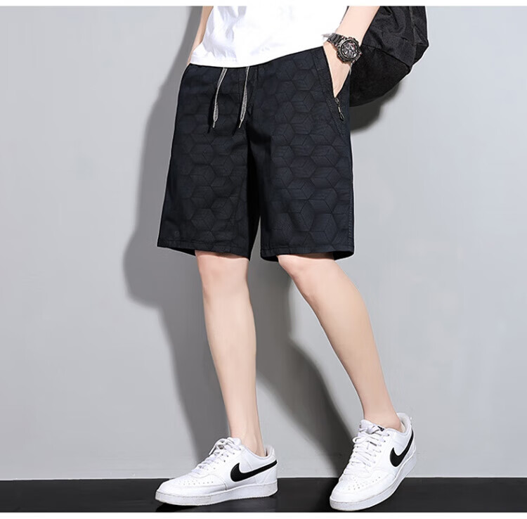 Romon Men's Cooling Sports Shorts 2025 Summer Thin Loose Casual Knee-Length Pants New Khaki 2XL 12