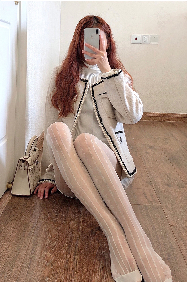 洛丽塔裤袜 日系白色丝袜春夏季jk洛丽塔蕾丝奶白色连裤袜女性感黑色