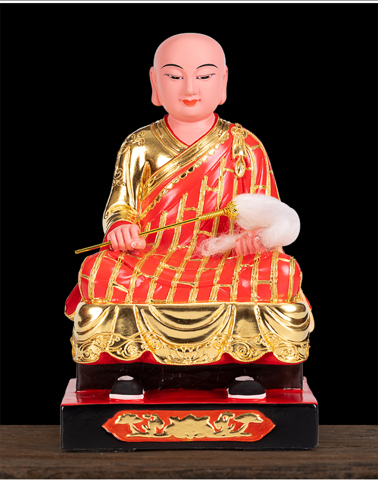 紫运阁香樟木清水祖师爷佛像佛堂家用供具供佛木雕清水禅师像摆件