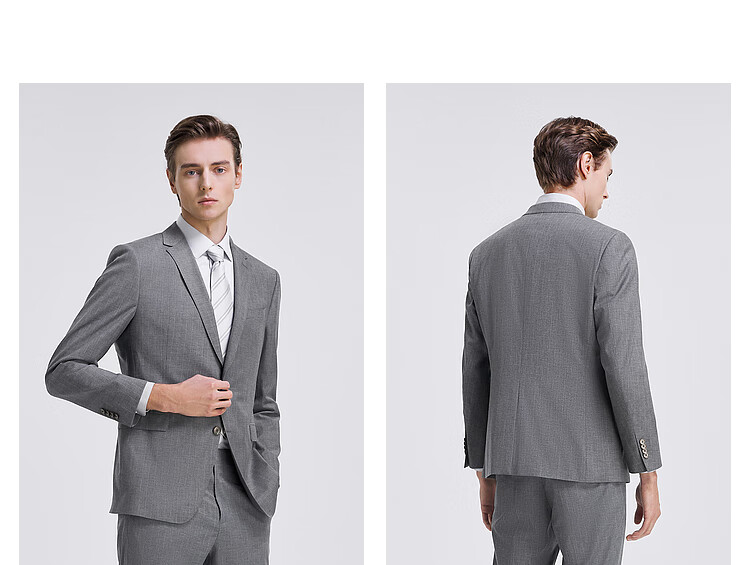 Youngor Men's Striped Business Suit Jacket High-End Wool Fabric Classic Elegant 220234D 9