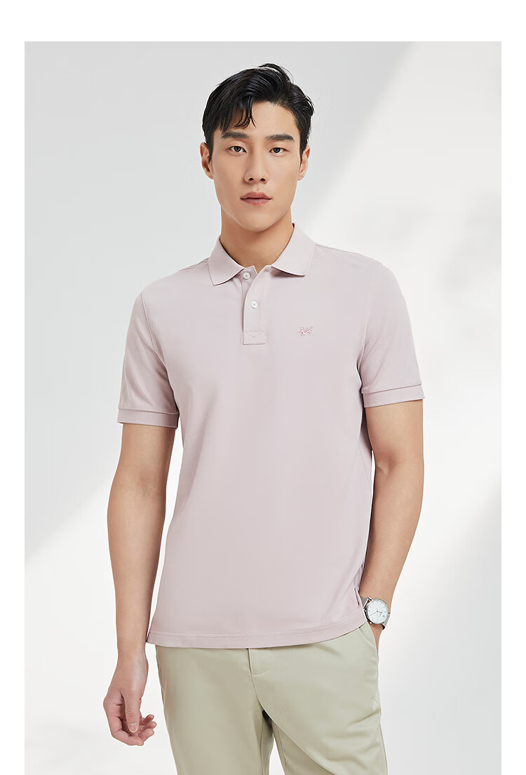 Youngor Breathable Cotton Summer Men's Short Sleeve Polo Shirt Business Casual Cool Moisture-Wicking Breathable XL Dark Green 9