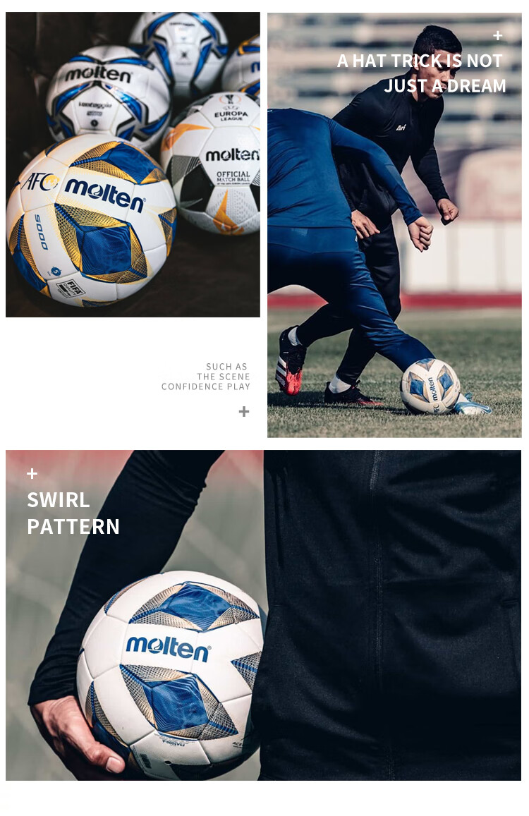 摩腾5号4号3号儿童机缝耐磨足球比赛训练学生软皮足球1000f3a1000y3号