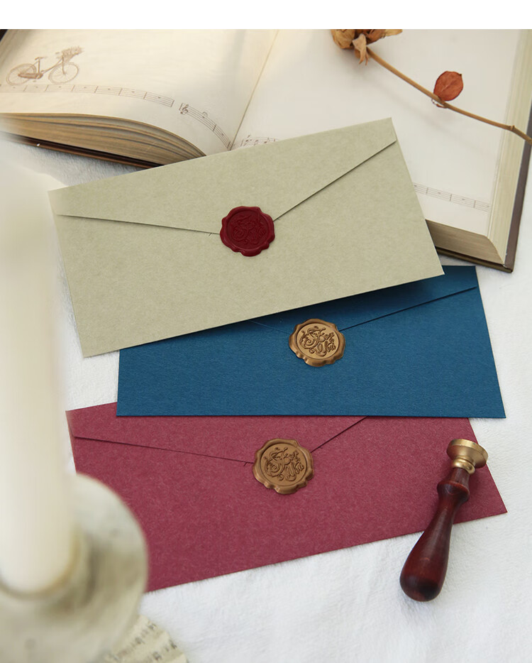橦华【京选】男德手册唯美浪漫信封信纸套装复古火漆印章文艺表白祝福